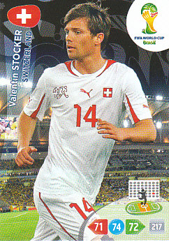 Valentin Stocker Switzerland Panini 2014 World Cup #296